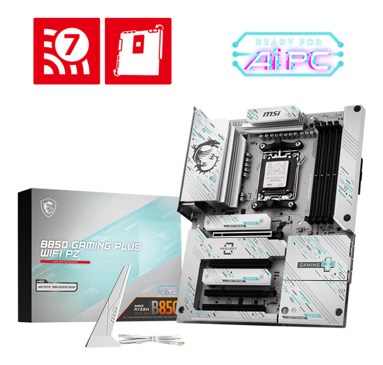 MSI B850 GAMING PLUS WIFI PZ moederbord AMD B850 Socket AM5 ATX