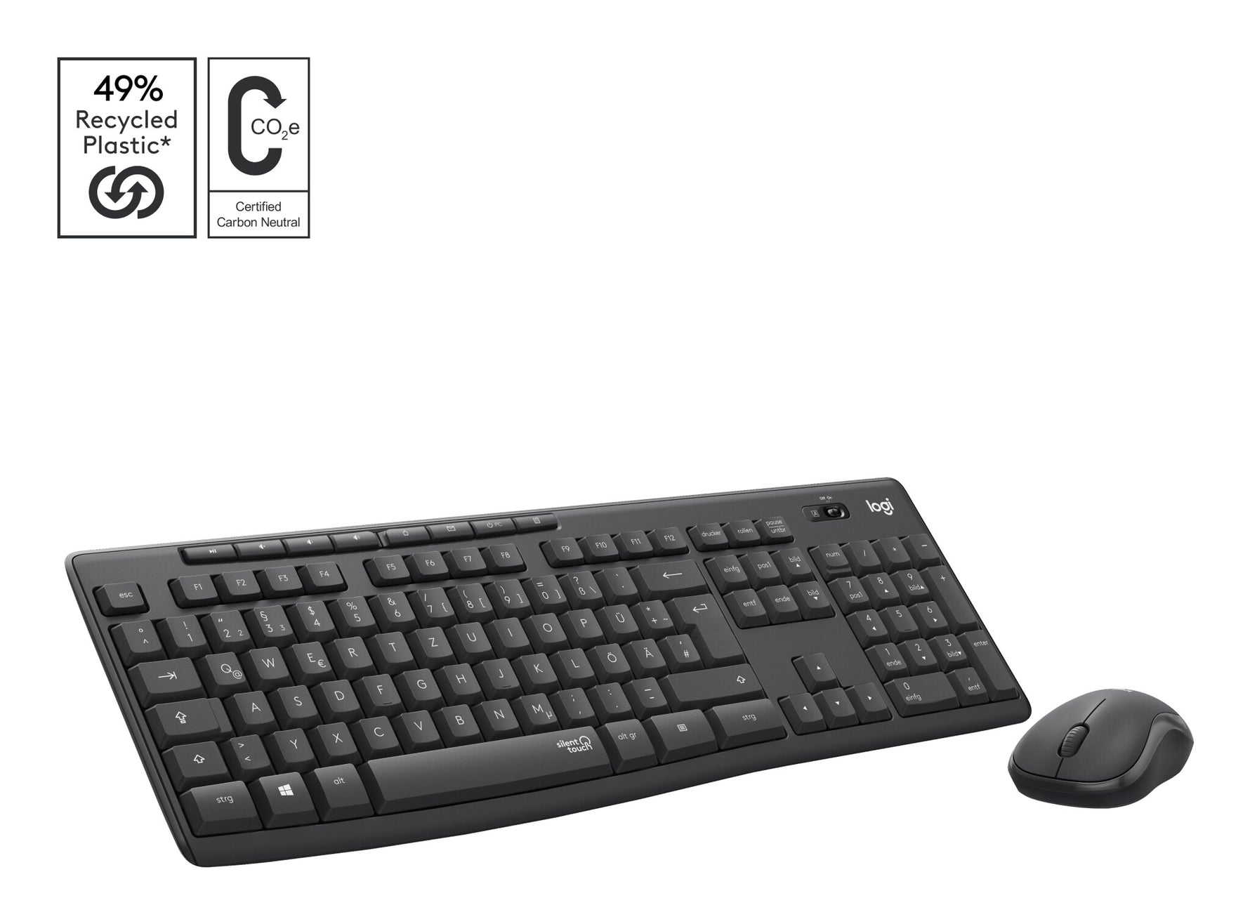 Logitech MK295 Silent Wireless Combo GRAPHITE CH