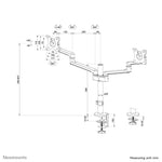 Neomounts DS60-425BL2 Monitorarm 17-27" - ruimtebesparend