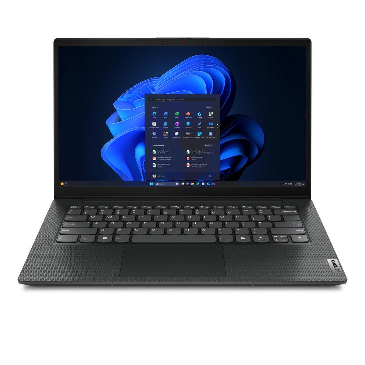 Lenovo V14 G7 IWC Intel Core 5 320 Laptop 35,6 cm (14") Full HD 16 GB DDR5-SDRAM 512 GB SSD Wi-Fi 6 (802.11ax) Windows 11 Pro Zwart Engels