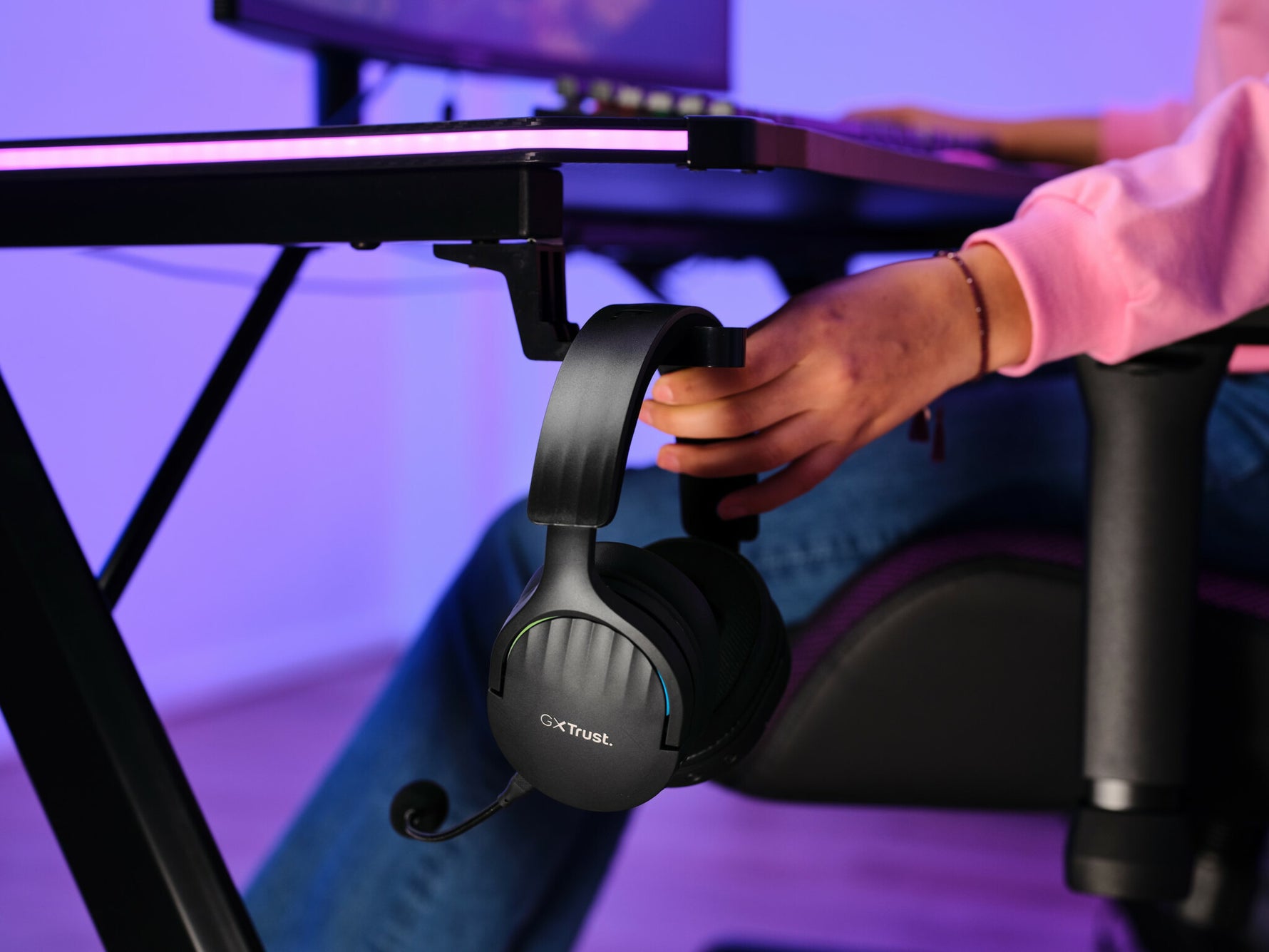 Trust GXT 491 Fayzo Headset Bedraad en draadloos Hoofdband Gamen USB Type-C Bluetooth Zwart