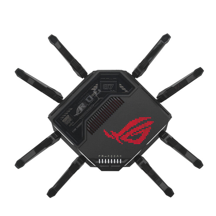 ASUS ROG Rapture GT-BE98 draadloze router 10 Gigabit Ethernet Quad-band (2.4 GHz / 5 GHz-1 / 5 GHz-2 / 6 GHz) Zwart