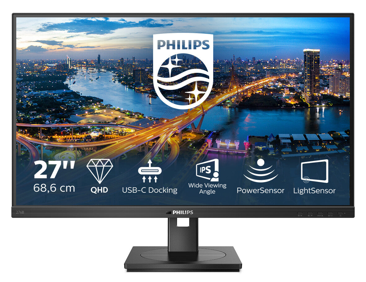 Philips 276B1/00 computer monitor 68,6 cm (27") 2560 x 1440 Pixels Full HD LED Zwart