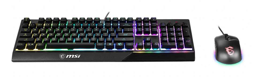 MSI VIGOR GK30 toetsenbord Inclusief muis Gamen USB QWERTY Amerikaans Engels Zwart