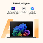 ASUS Vivobook 14 M1407GA-LY012W Copilot+ PC AMD Ryzen AI 7 445 Laptop 35,6 cm (14") WUXGA 16 GB DDR5-SDRAM 512 GB SSD Wi-Fi 6 (802.11ax) Windows 11 Home Nederlands Zilver