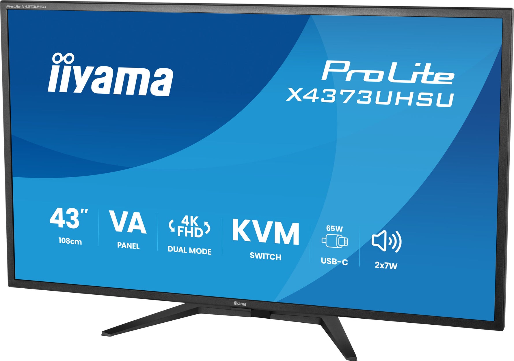 iiyama ProLite X4373UHSU-B2 computer monitor 108 cm (42.5") 3840 x 2160 Pixels 4K Ultra HD LED Zwart
