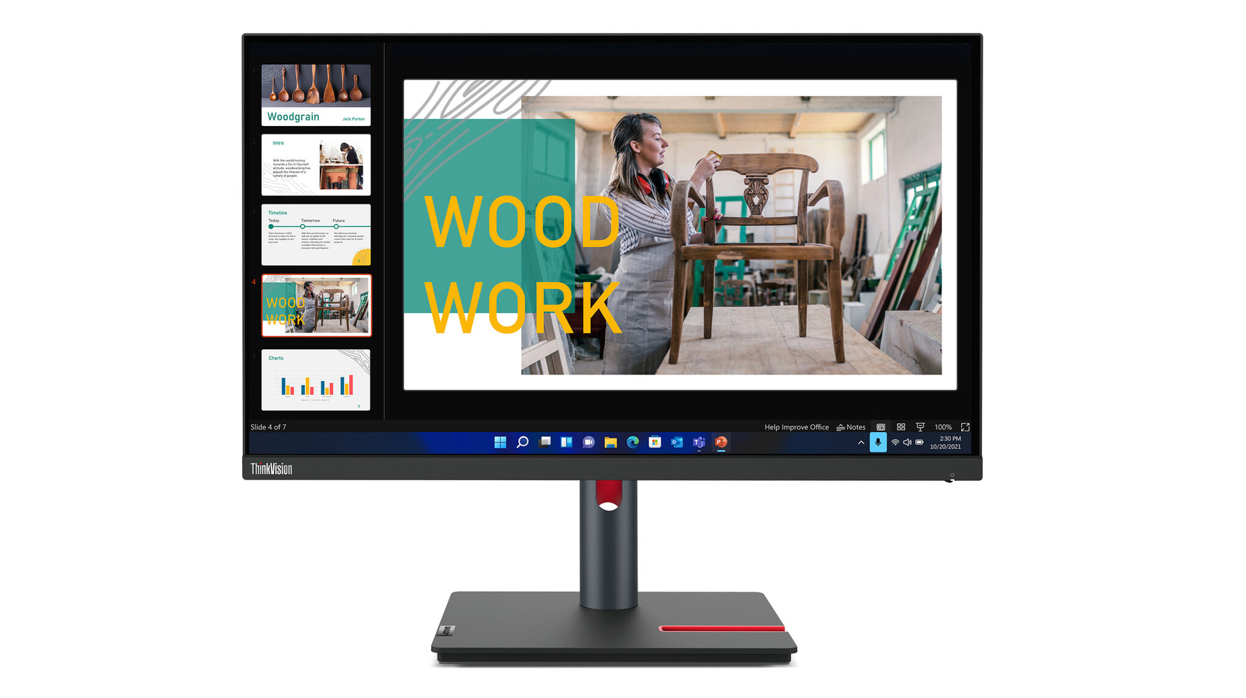 Lenovo ThinkVision P24q-30 computer monitor 60,5 cm (23.8") 2560 x 1440 Pixels Quad HD LED Zwart