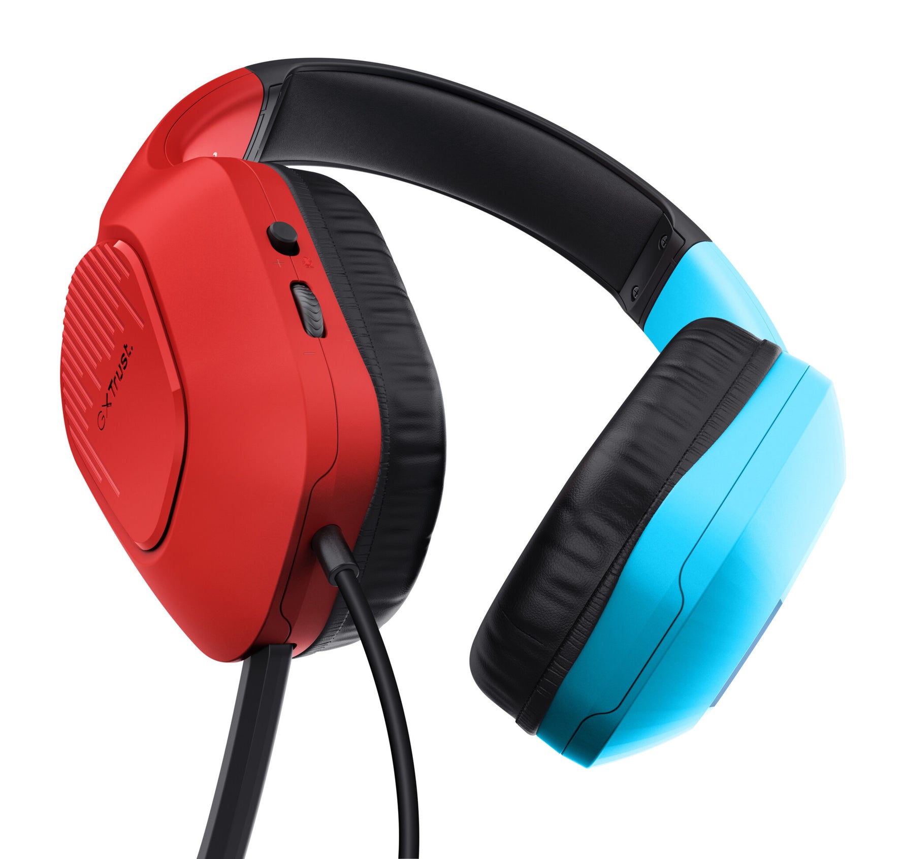 Trust GXT 416S Zirox Headset Bedraad Hoofdband Gamen Zwart, Cyaan, Rood