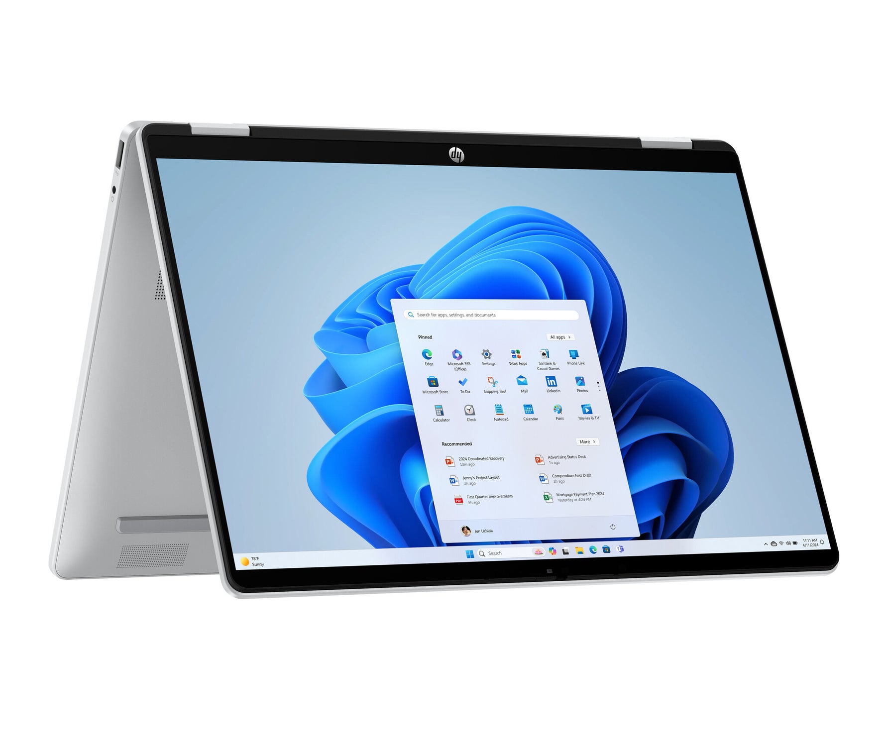 HP OmniBook 5 Flip 14-fp0075nd Intel Core 7 150U Hybride (2-in-1) 35,6 cm (14") Touchscreen 2K 16 GB LPDDR5-SDRAM 512 GB SSD Wi-Fi 6E (802.11ax) Windows 11 Home Zilver
