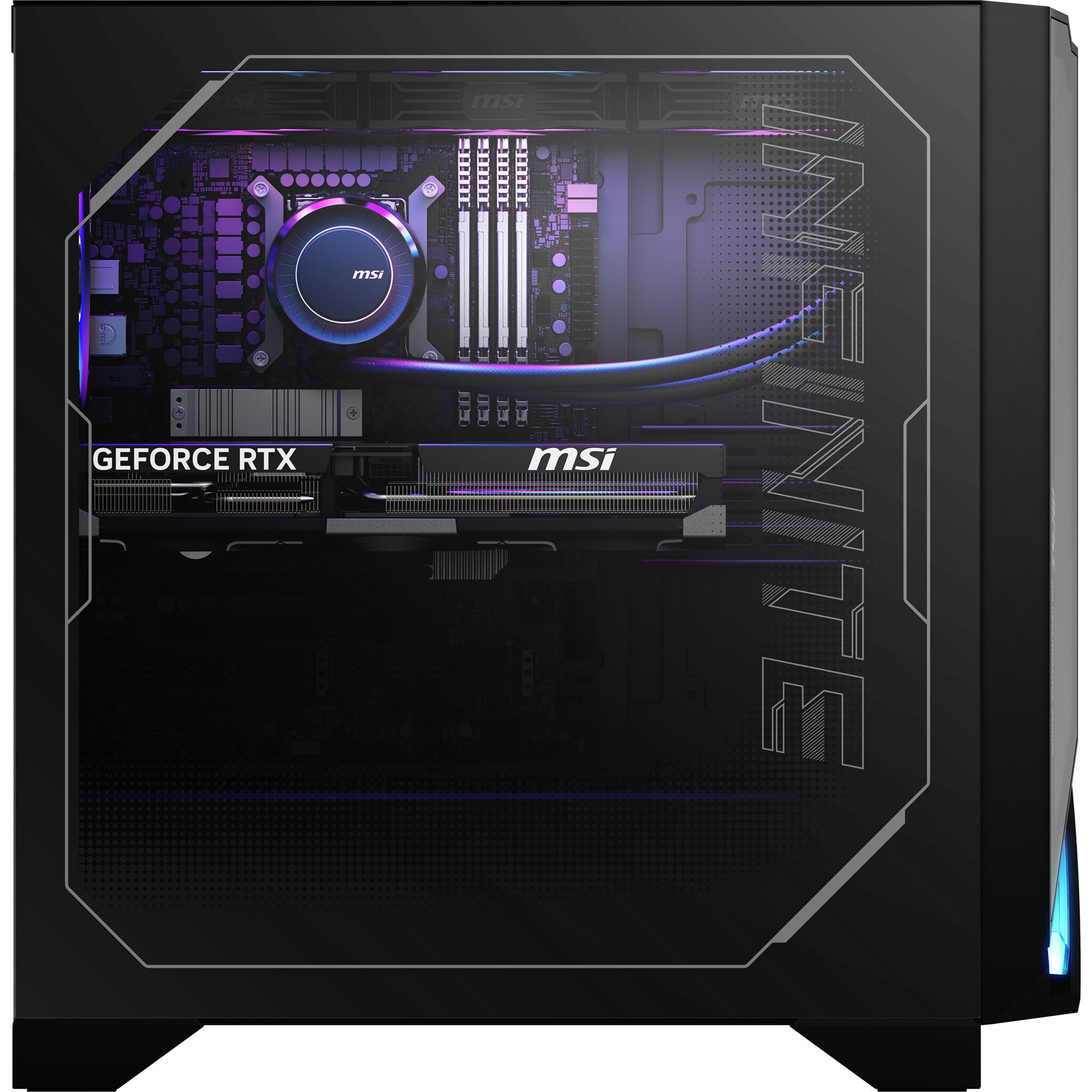 MSI MPG Infinite X3 AI 2NVR7-036EU Intel Core Ultra 7 265K 32 GB DDR5-SDRAM 1 TB SSD NVIDIA GeForce RTX 5070 Ti Windows 11 Home Desktop PC Zwart