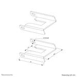 Neomounts ABL-875 Wielslot set voor trolley's (2 st)
