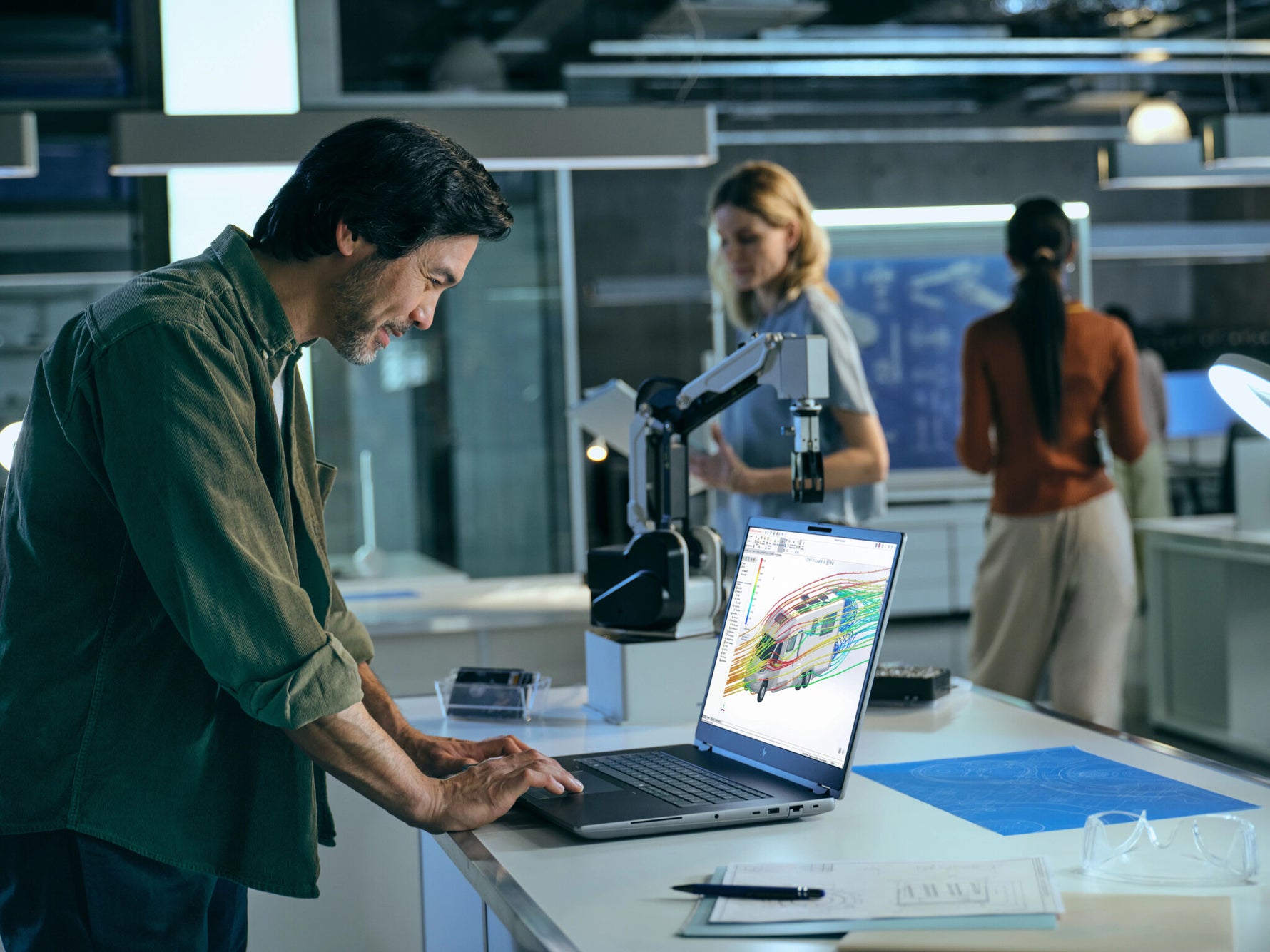 HP ZBook Fury G1i Wolf Pro Security Edition - Data Science Intel Core Ultra 7 255HX Mobiel werkstation 45,7 cm (18") WQXGA 64 GB DDR5-SDRAM 2 TB SSD NVIDIA RTX PRO 4000 Blackwell Wi-Fi 7 (802.11be) Windows 11 Pro AI Workstation, AI PC Zilver