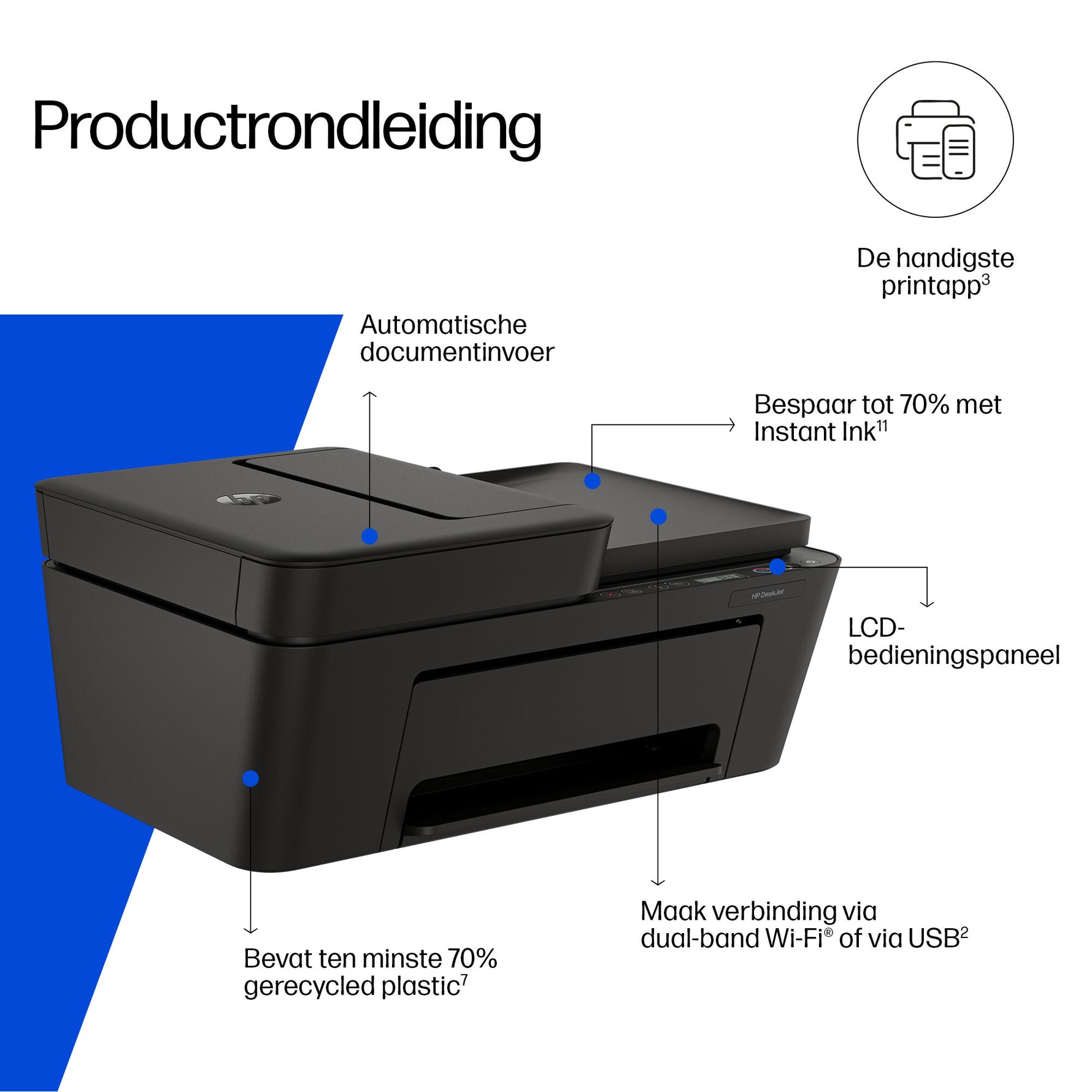 HP DeskJet 4310 Draadloos All-in-One Kleur Printer, Instant Ink