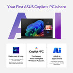 ASUS Vivobook S 15 S5507QA-MA006W Qualcomm Snapdragon X1E-78-100 Laptop 39,6 cm (15.6") 3K 16 GB LPDDR5x-SDRAM 1 TB SSD Wi-Fi 7 (802.11be) Windows 11 Home Nederlands Zilver