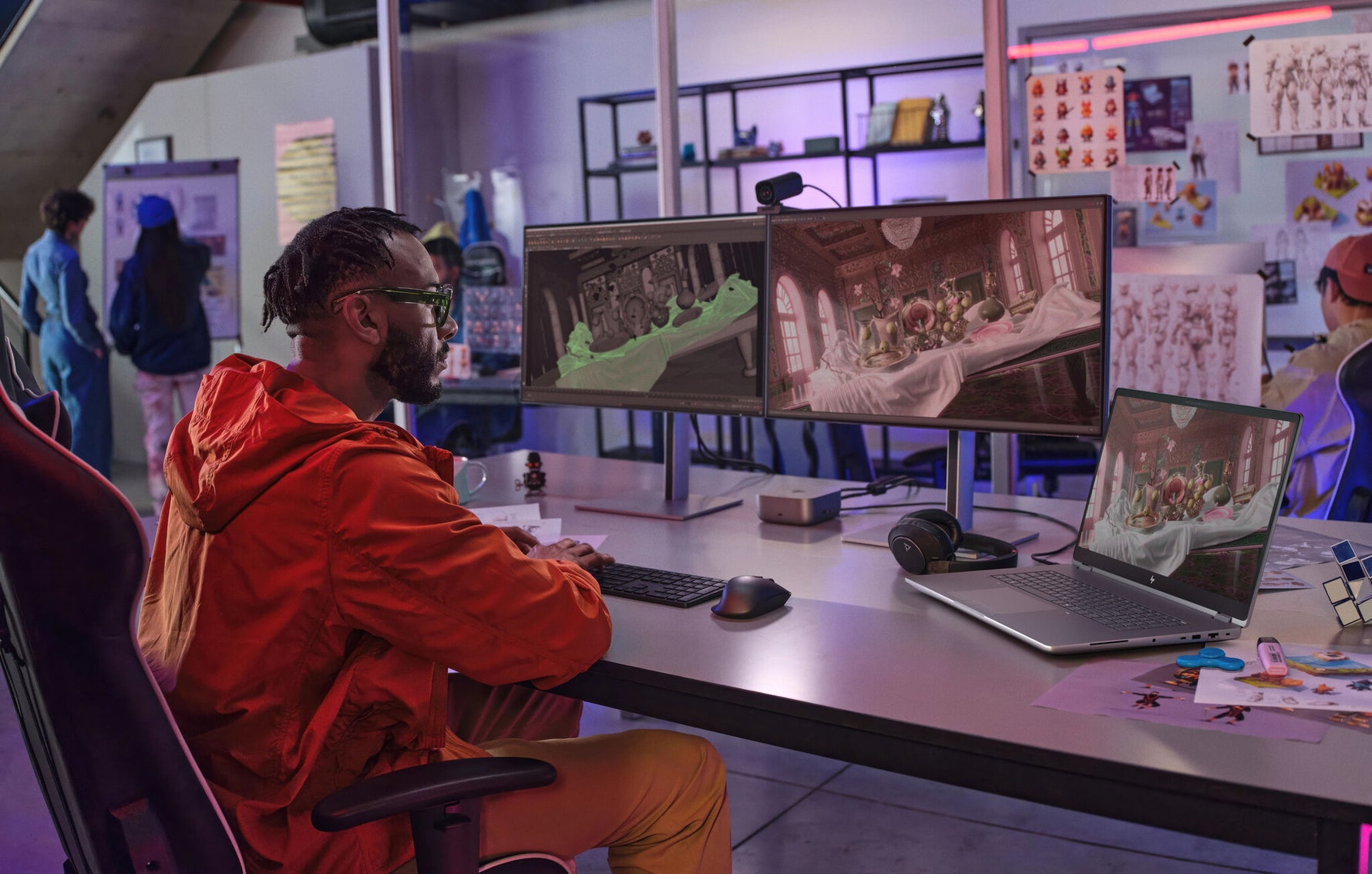 HP ZBook Fury G1i 18 Intel Core Ultra 7 255HX Mobiel werkstation 45,7 cm (18") WQXGA 32 GB DDR5-SDRAM 1 TB SSD NVIDIA RTX PRO 1000 Blackwell Wi-Fi 7 (802.11be) Windows 11 Pro AI Workstation, AI PC Zilver