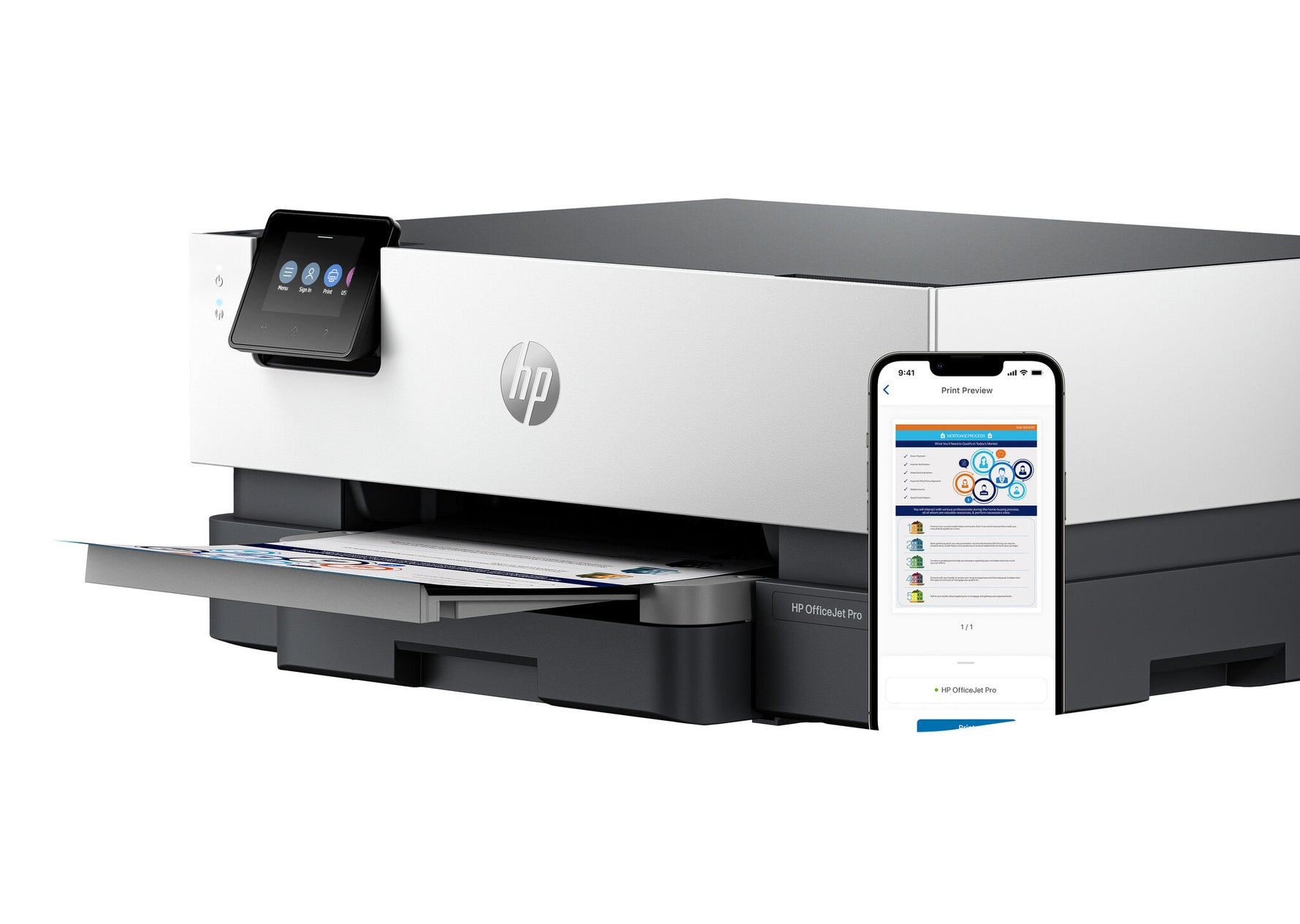 HP OfficeJet Pro 9110b Draadloos Kleur Printer, Dubbelzijdig printen