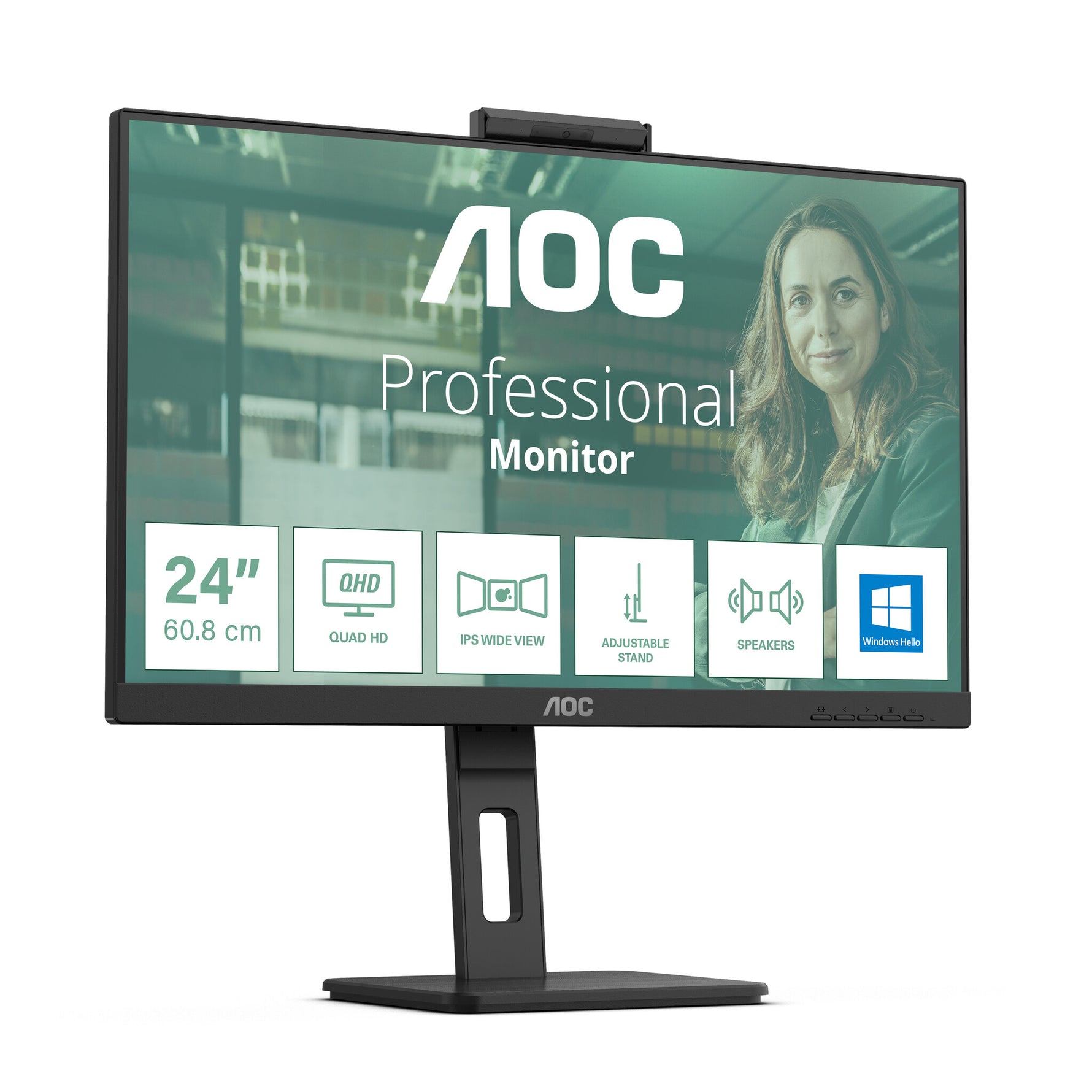 AOC 24P3CW computer monitor 60,5 cm (23.8") 1920 x 1080 Pixels Full HD LED Zwart