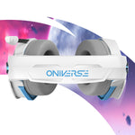 Oniverse Nebula Headset Bedraad Hoofdband Gamen USB Type-A Wit