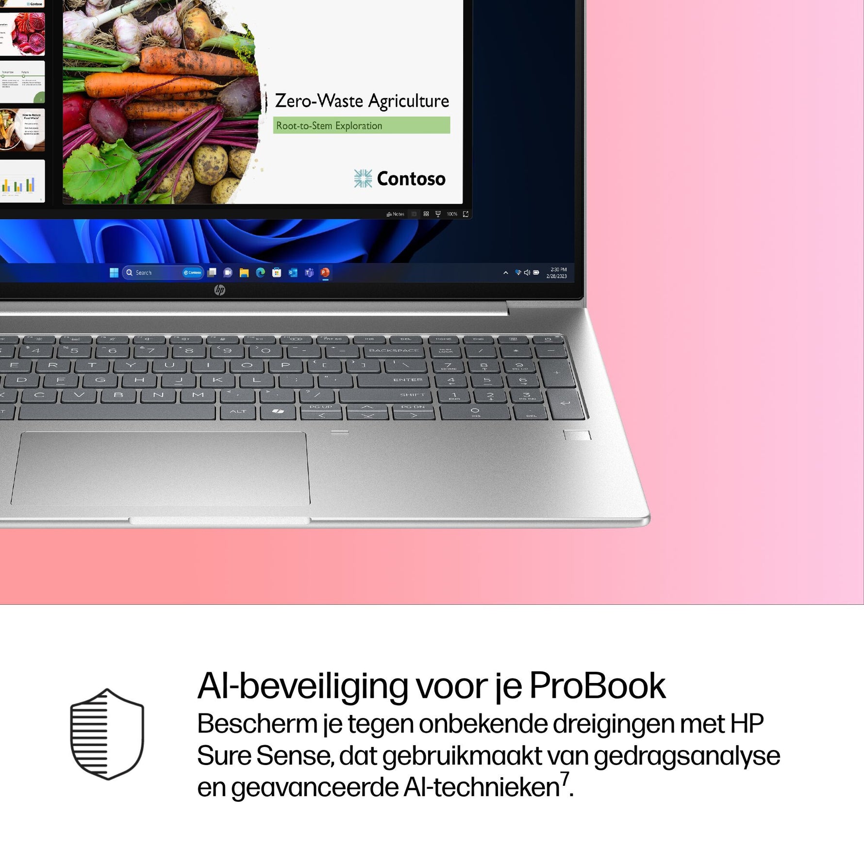 HP ProBook 4 G1i AI Wolf Pro Security Edition Intel Core Ultra 5 225U Laptop 40,6 cm (16") WUXGA 24 GB DDR5-SDRAM 512 GB SSD Wi-Fi 6E (802.11ax) Windows 11 Pro AI PC Zilver