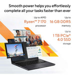 ASUS Vivobook 14 M1405NAQ-LY025W AMD Ryzen™ 7 170 Laptop 35,6 cm (14") WUXGA 16 GB DDR5-SDRAM 512 GB SSD Wi-Fi 6 (802.11ax) Windows 11 Home Nederlands Zwart