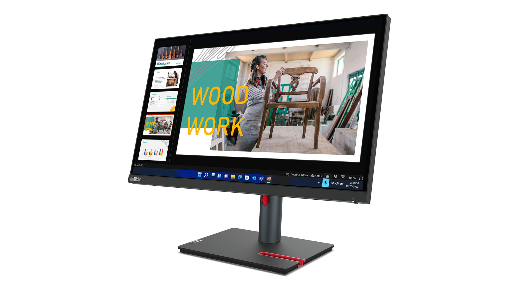 Lenovo ThinkVision P24q-30 computer monitor 60,5 cm (23.8") 2560 x 1440 Pixels Quad HD LED Zwart
