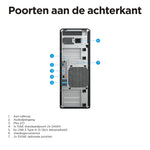 HP Z6 G5 A AMD Ryzen Threadripper PRO 7955WX 32 GB DDR5-SDRAM 1 TB SSD Windows 11 Pro Tower Workstation AI Workstation Zwart