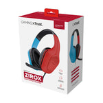 Trust GXT 416S Zirox Headset Bedraad Hoofdband Gamen Zwart, Cyaan, Rood