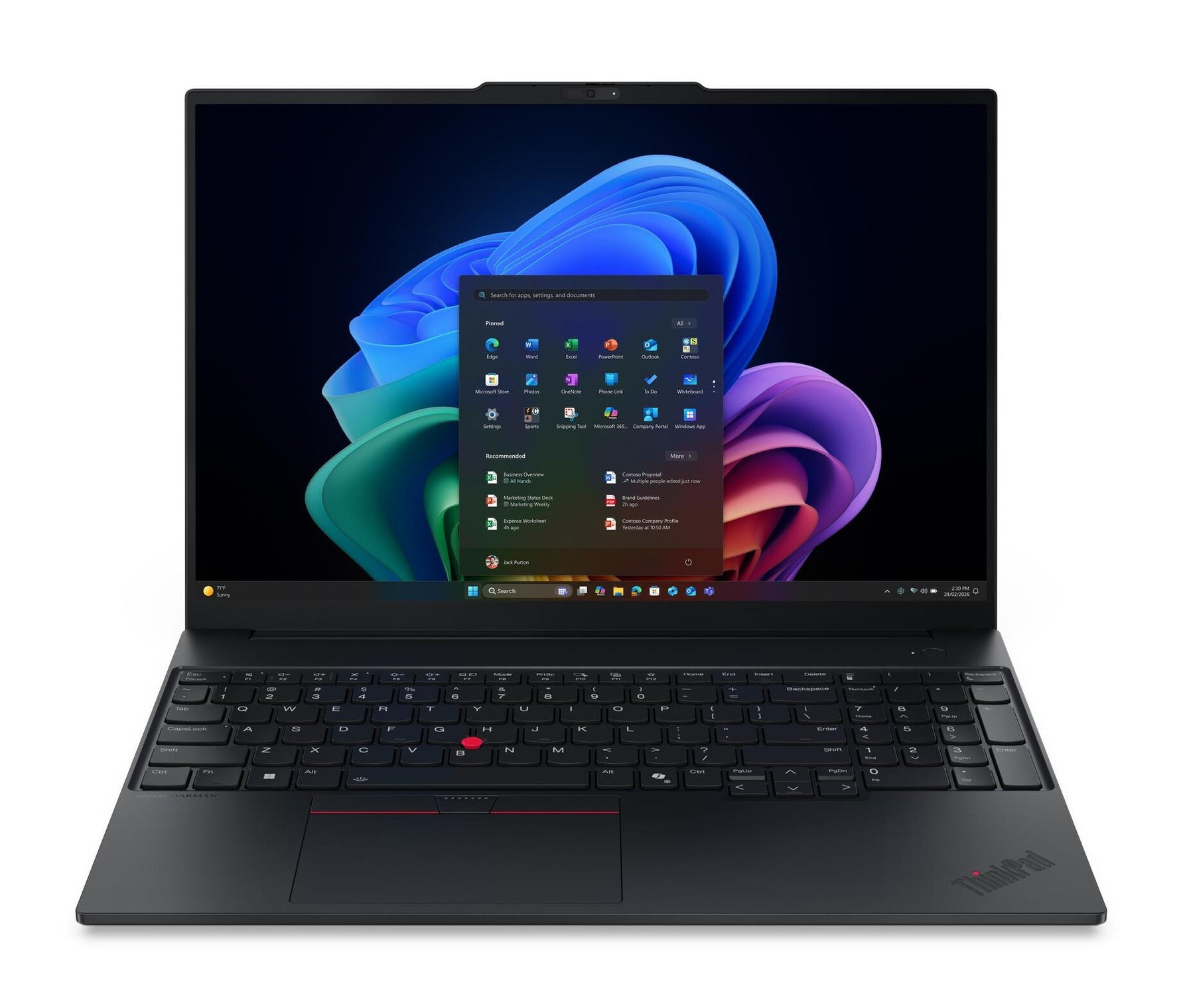 Lenovo ThinkPad E16 Gen 4 (Intel) Copilot+ PC Intel Core Ultra 7 355 Laptop 40,6 cm (16") WUXGA 16 GB DDR5-SDRAM 512 GB SSD Wi-Fi 7 (802.11be) Windows 11 Pro Zwart Engels