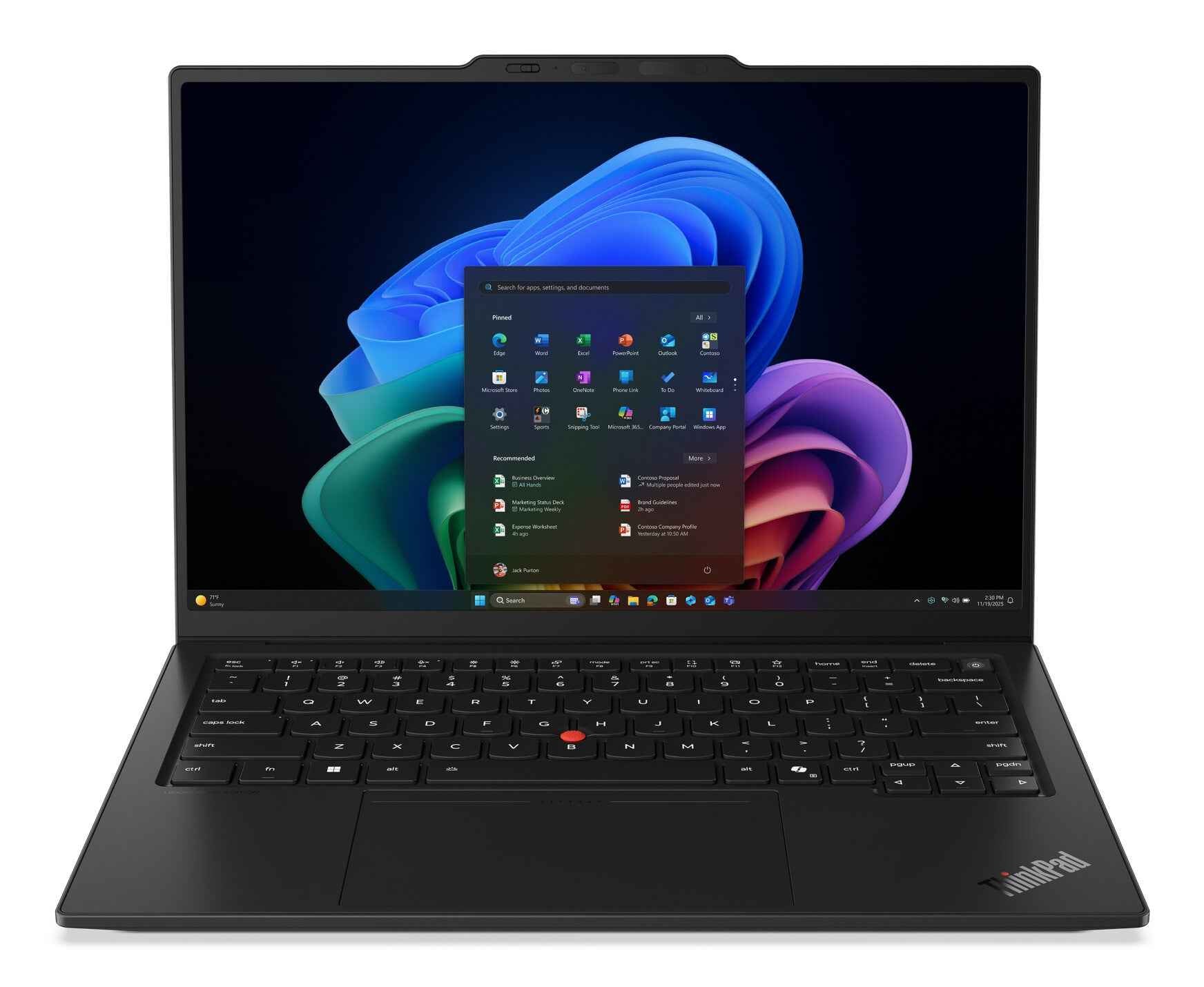 Lenovo ThinkPad X1 Carbon Gen 14 Aura Edition Copilot+ PC Intel Core Ultra 7 355 Laptop 35,6 cm (14") Touchscreen WUXGA 32 GB LPDDR5x-SDRAM 512 GB SSD Wi-Fi 7 (802.11be) Windows 11 Pro Engels Zwart