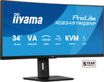 iiyama ProLite XCB3497WQSNP-B1 computer monitor 86,4 cm (34") 3440 x 1440 Pixels UltraWide Quad HD LED Zwart