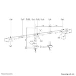 Neomounts DS60-600BL3 Monitorarm 10-27" - Quick-fix - 180°-stop