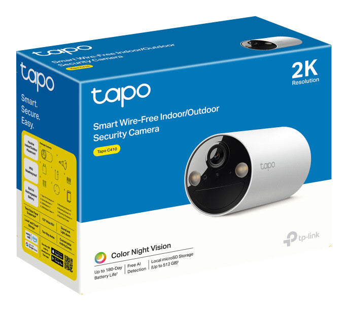 TP-Link Tapo C410 Kogel (vorm) IP-beveiligingscamera Buiten 2304 x 1296 Pixels Plafond/muur