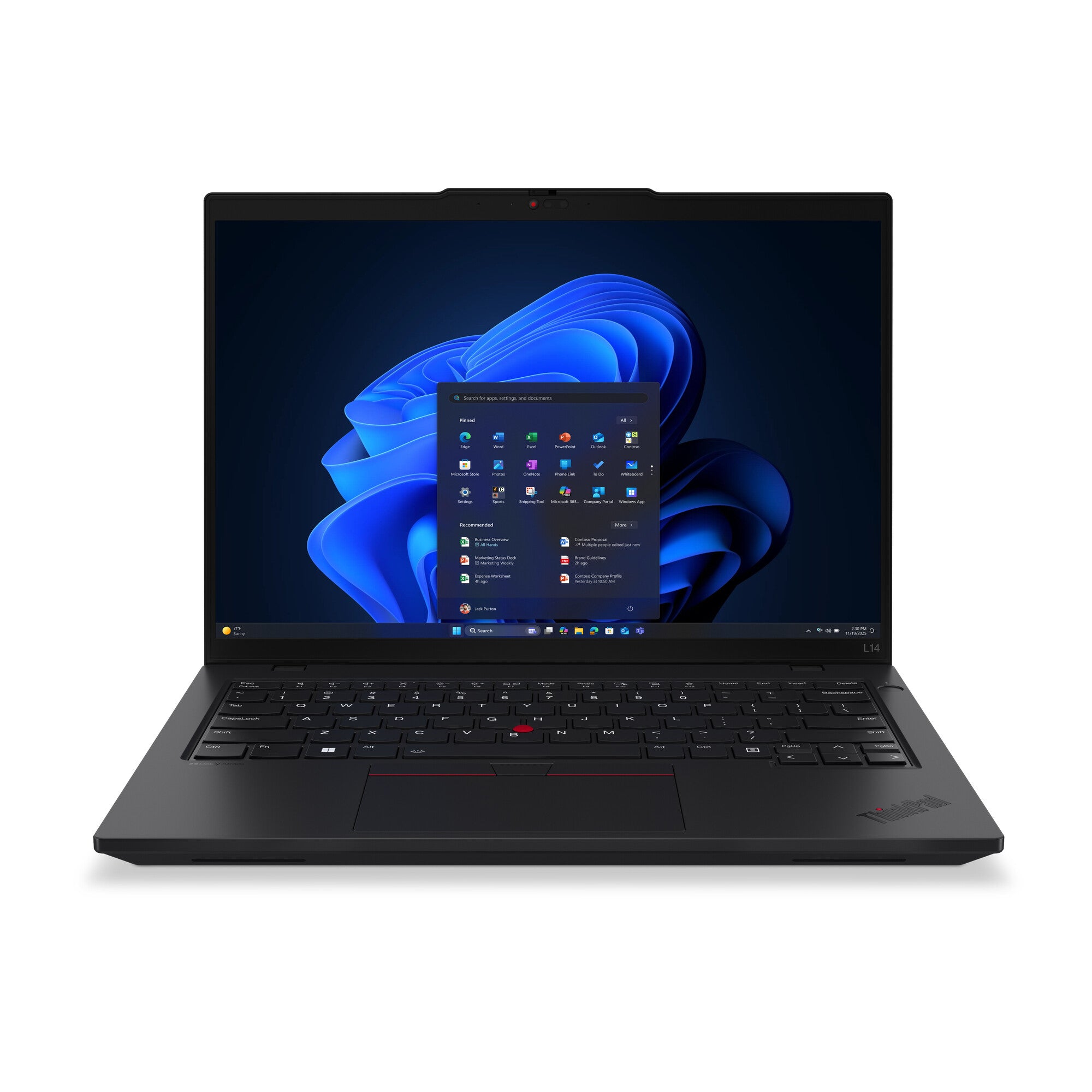 Lenovo ThinkPad L14 Gen 6 (Intel) Intel Core Ultra 7 255U Laptop 35,6 cm (14") WUXGA 16 GB DDR5-SDRAM 512 GB SSD Wi-Fi 6E (802.11ax) Windows 11 Pro Engels Zwart