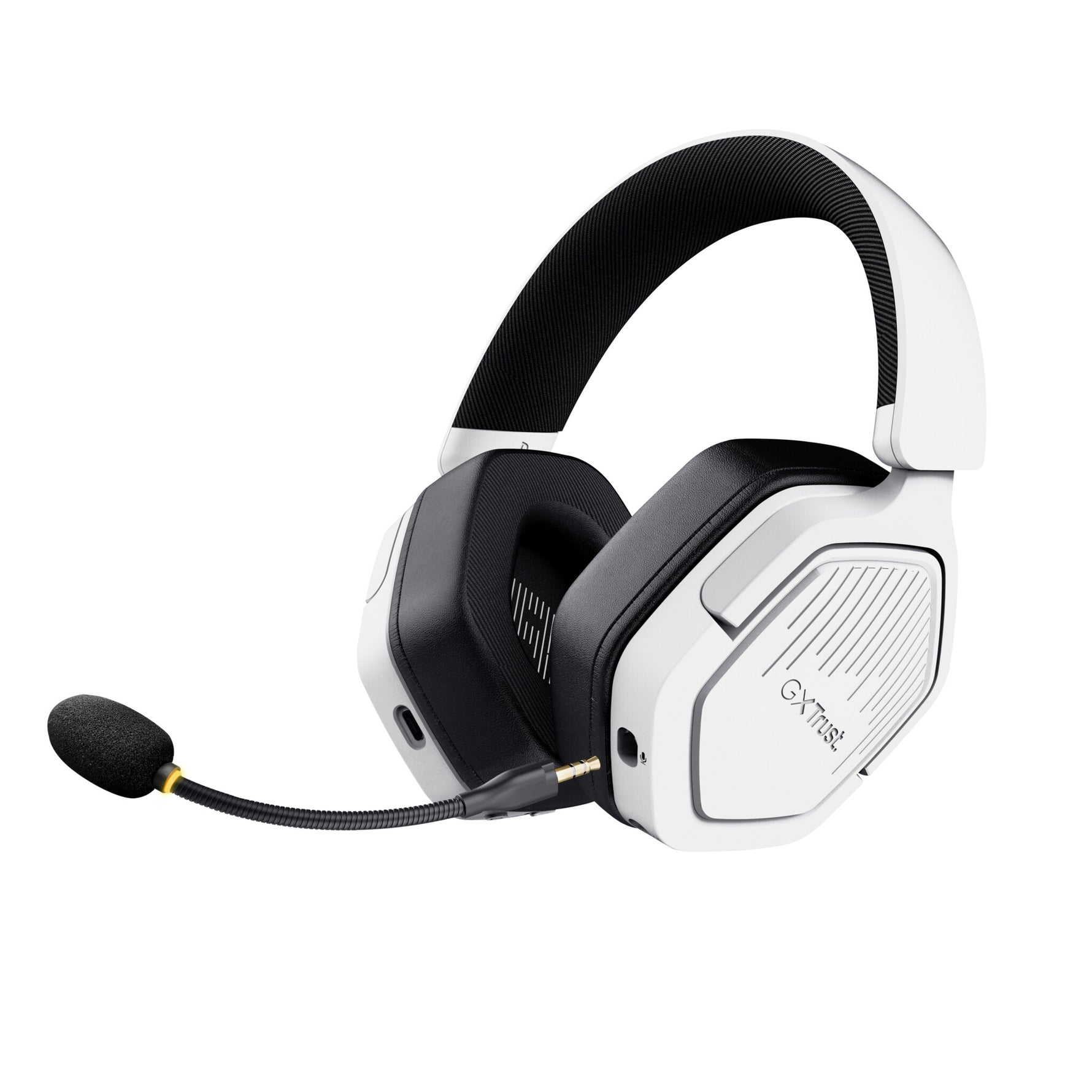 Trust GXT 493W Carus Headset Bedraad en draadloos Hoofdband, Helm Gamen USB Type-C / USB Type-A Bluetooth Wit