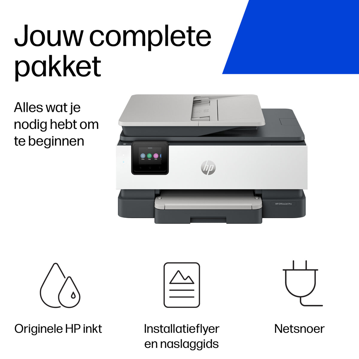 HP OfficeJet Pro 8135e Draadloze All-in-One Kleurenprinter, Instant Ink; Dubbelzijdig printen