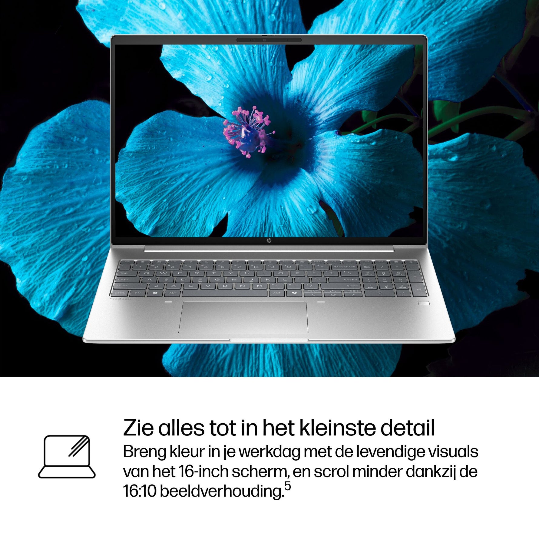 HP ProBook 4 G1iR Intel Core 5 120U Laptop 40,6 cm (16") WUXGA 16 GB DDR5-SDRAM 512 GB SSD Wi-Fi 6E (802.11ax) Windows 11 Pro Zilver QWERTY