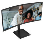 AOC E4 CU34E4CV computer monitor 86,4 cm (34") 3440 x 1440 Pixels UltraWide Quad HD LCD Zwart
