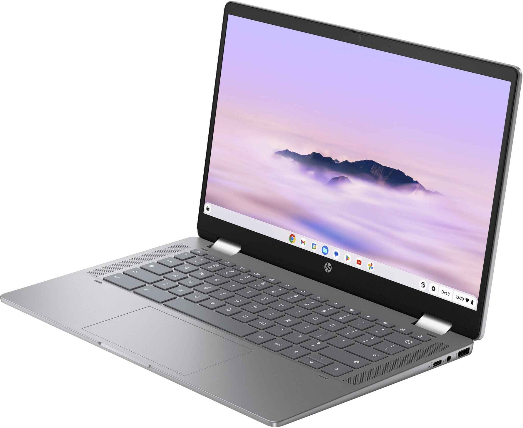 HP Chromebook x360 14b-cd0075nd Intel® Core™ i3 i3-N305 35,6 cm (14") Touchscreen Full HD 8 GB LPDDR5-SDRAM 256 GB Flash Wi-Fi 6 (802.11ax) ChromeOS Zilver