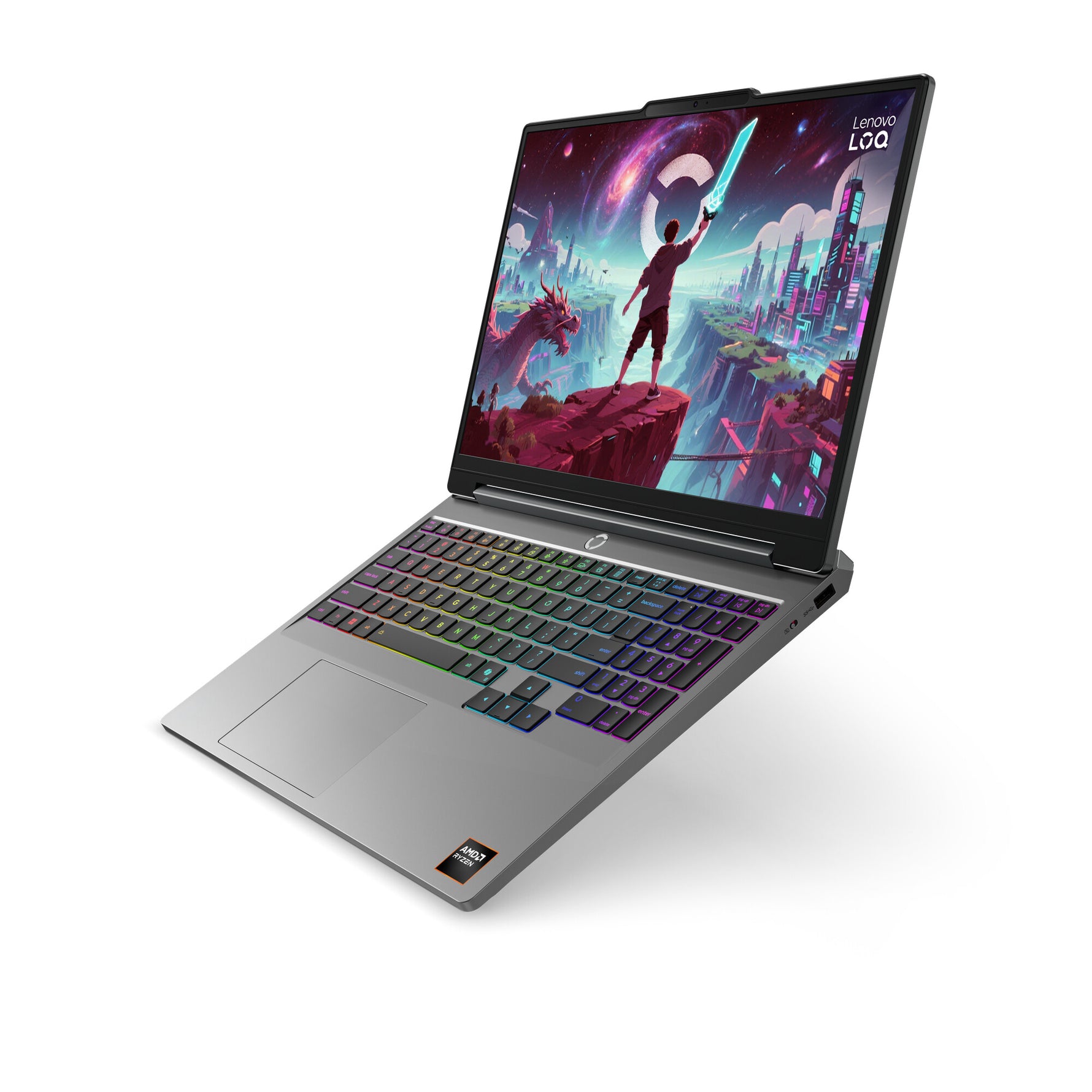 Lenovo LOQ 15AHP11 AMD Ryzen™ 7 250 Laptop 38,9 cm (15.3") WUXGA 16 GB DDR5-SDRAM 1 TB SSD NVIDIA GeForce RTX 5050 Wi-Fi 6 (802.11ax) Windows 11 Home Engels Grijs