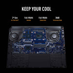 ASUS TUF Gaming F16 FX608JPR-QT014W Intel® Core™ i7 i7-14650HX Laptop 40,6 cm (16") WQXGA 32 GB DDR5-SDRAM 1 TB SSD NVIDIA GeForce RTX 5070 Wi-Fi 6E (802.11ax) Windows 11 Home Nederlands Zwart, Grijs