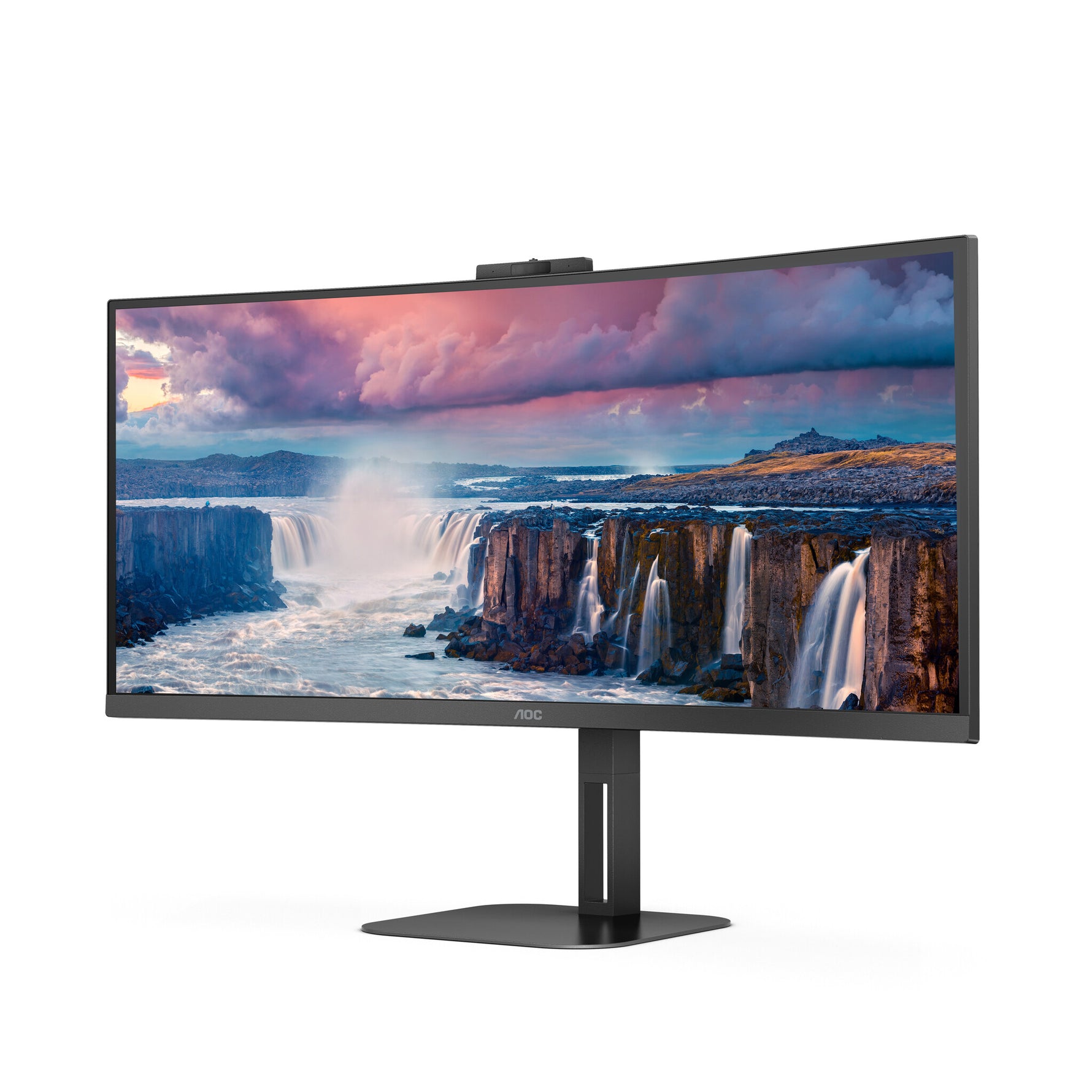 AOC V5 CU34V5CW computer monitor 86,4 cm (34") 3440 x 1440 Pixels Wide Quad HD LED Zwart