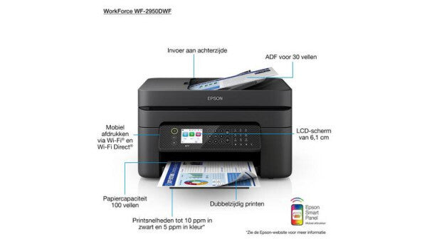 Epson WorkForce WF-2950DWF Inkjet A4 5760 x 1440 DPI 33 ppm Wifi