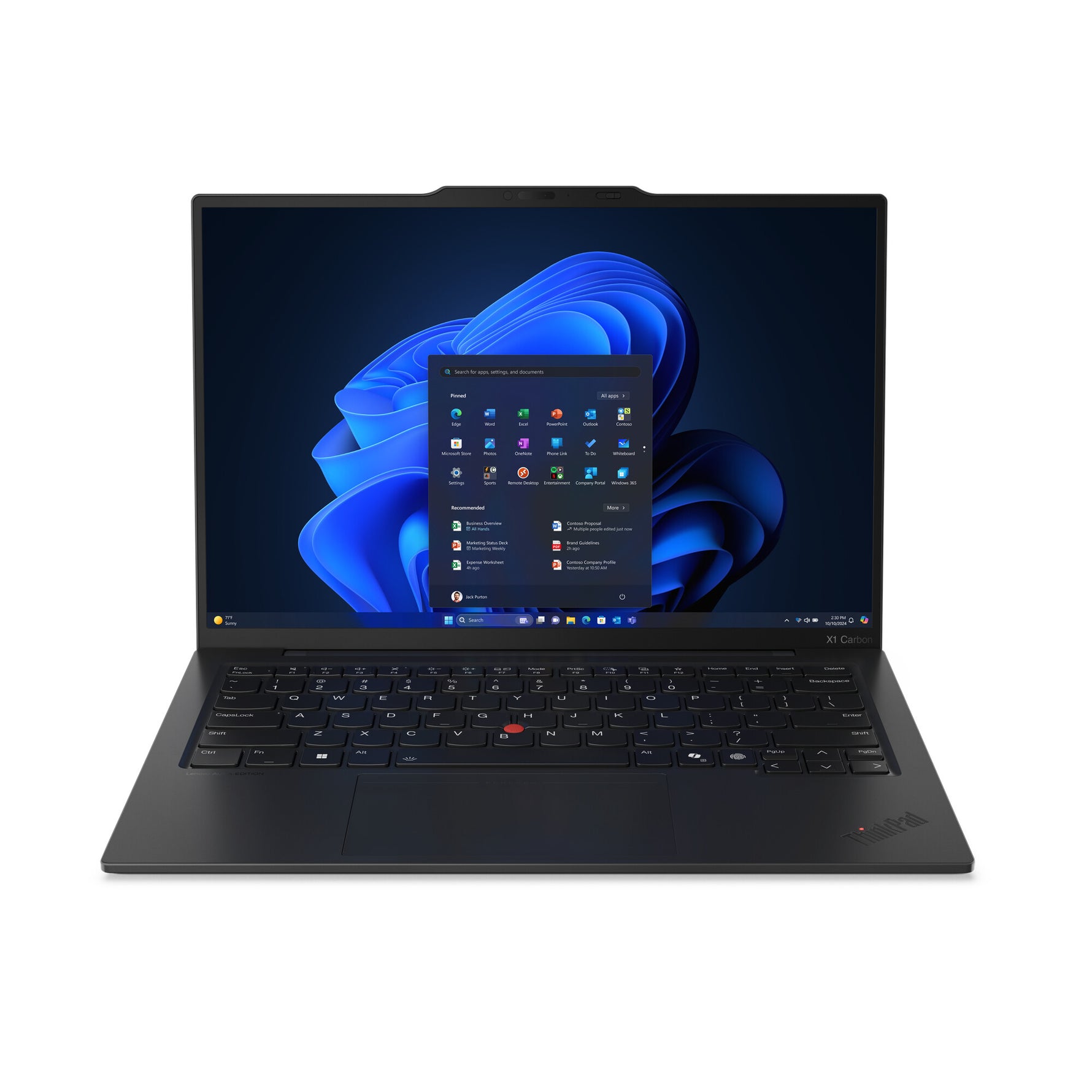 Lenovo ThinkPad X1 Carbon Gen 13 Aura Edition Copilot+ PC Intel Core Ultra 5 228V Laptop 35,6 cm (14") WUXGA 32 GB LPDDR5x-SDRAM 512 GB SSD Wi-Fi 7 (802.11be) Windows 11 Pro Engels Zwart