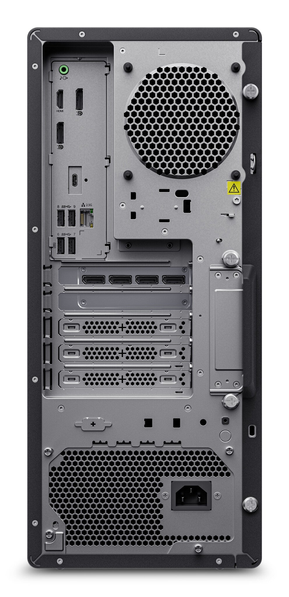 Lenovo ThinkStation P4 AMD Ryzen™ 7 PRO PRO 9745 32 GB DDR5-SDRAM 512 GB SSD NVIDIA RTX A1000 Windows 11 Pro Tower PC Zwart