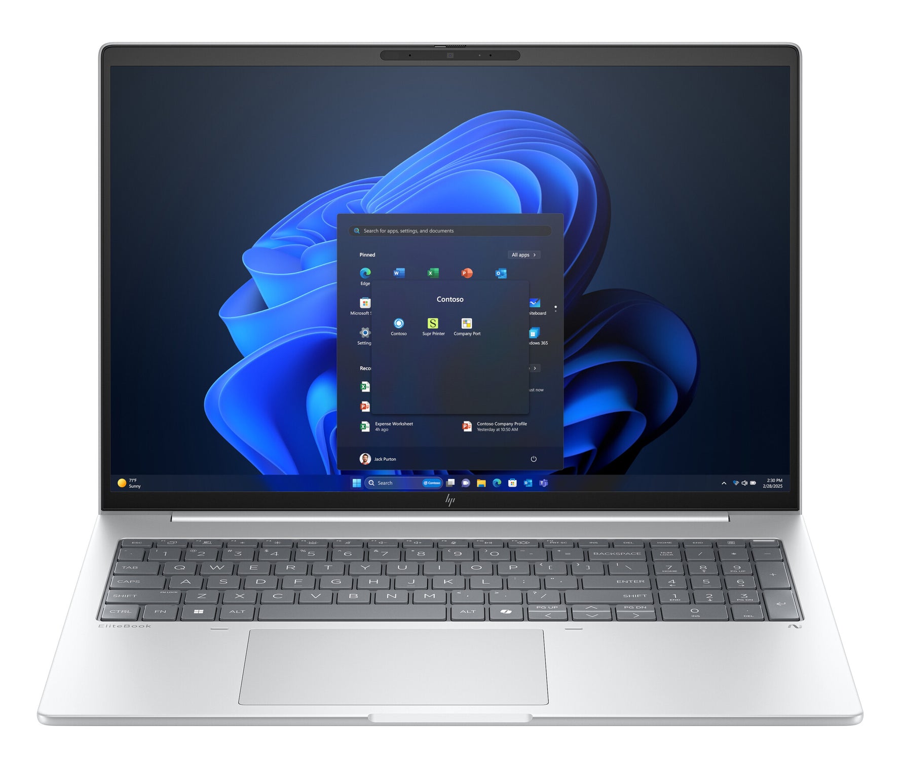 HP EliteBook 8 G1i AI Wolf Pro Security Edition Intel Core Ultra 7 255H Laptop 40,6 cm (16") WUXGA 24 GB DDR5-SDRAM 512 GB SSD Wi-Fi 6E (802.11ax) Windows 11 Pro AI PC Zilver