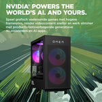 HP OMEN 35L Gaming Desktop GT16-0226nd PC Intel Core Ultra 7 265F 32 GB DDR5-SDRAM 1 TB SSD NVIDIA GeForce RTX 5070 Ti Windows 11 Home Tower AI PC Zwart