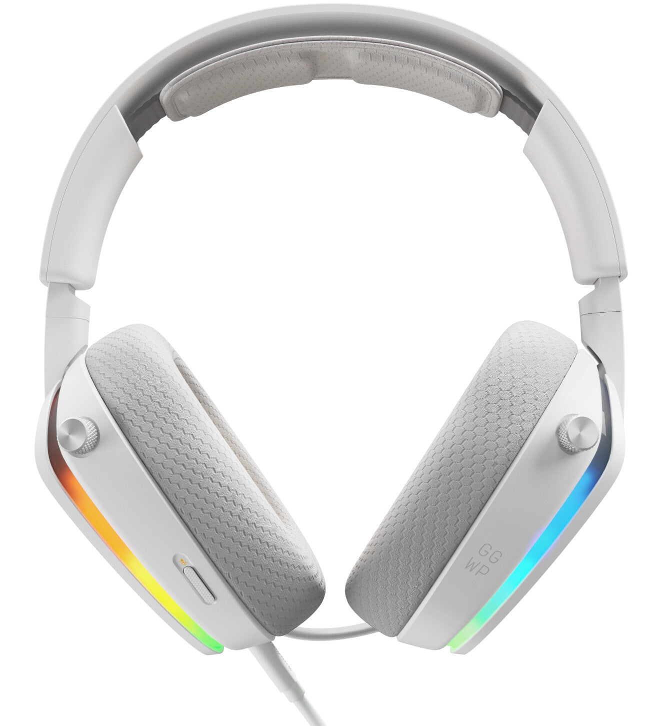 Glorious Gaming Glorious GHS Eternal RGB - Stereo RGB headset voor pc, PS5, PS4, Switch - Custom-tuned, gekantelde drivers, verstelbare, kristalheldere, afneembare mic, USB-C - Duurzaam, dag/nacht comfort - Wit