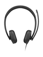 Lenovo VoIP Headset 5000 Bedraad Hoofdband Kantoor/callcenter USB Type-C Zwart