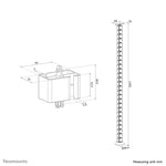 Neomounts ADS06-130BL Kabelgeleider - schroefbevestiging - universeel