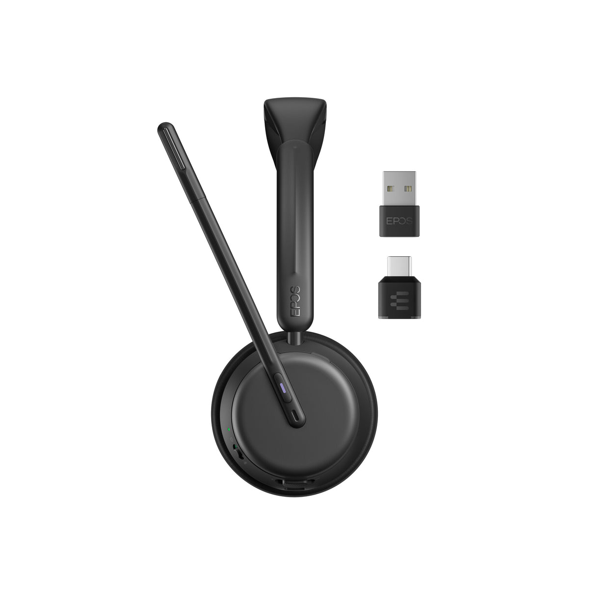 EPOS IMPACT 1000 MS UC ANC WL USB-C+A Headset Draadloos Hoofdband Kantoor/callcenter USB Type-C Bluetooth Zwart